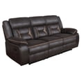 thumbnail image 3 of Greer 2-piece Upholstered Reclining Sofa Set Brown, 3 of 13
