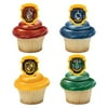 12 Harry Potter Hogwarts Houses Cupcake Cake Rings Birthday Party Favors Toppers