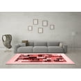 thumbnail image 3 of Ahgly Company Indoor Square Abstract Red Contemporary Area Rugs, 8' Square, 3 of 4