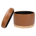 thumbnail image 4 of Namesake Naka Modern Leather Storage Ottoman in Tan, 4 of 10
