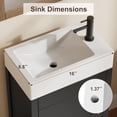 thumbnail image 4 of Kojooin 16 Inch Bathroom Vanity Sink for Small Space, Freestanding Cabinet with Soft-Close Door, 4 of 7