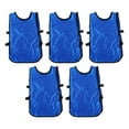 thumbnail image 2 of 5 Pcs Gilets d'Entraînement pour Enfants, Sans Manches, Col Rond, pour Sports de Football, 2 of 8