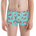 thumbnail image 5 of Yiaed Sea Otters Family In Blue Water Print Boys' Boxer Briefs Cotton Casual Stretch Comfort Boys Boxers - Kids Boxer Briefs Underwear for Boys (6-18)-Large, 5 of 5