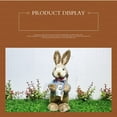 thumbnail image 6 of Cute Garden Ornaments Standing Rabbits Bunny Decorations Party Supplies Easter Decorations Exquisite Hand Gifts Prizes Birthday Gifts Straw Rabbit TYPE A, 6 of 8