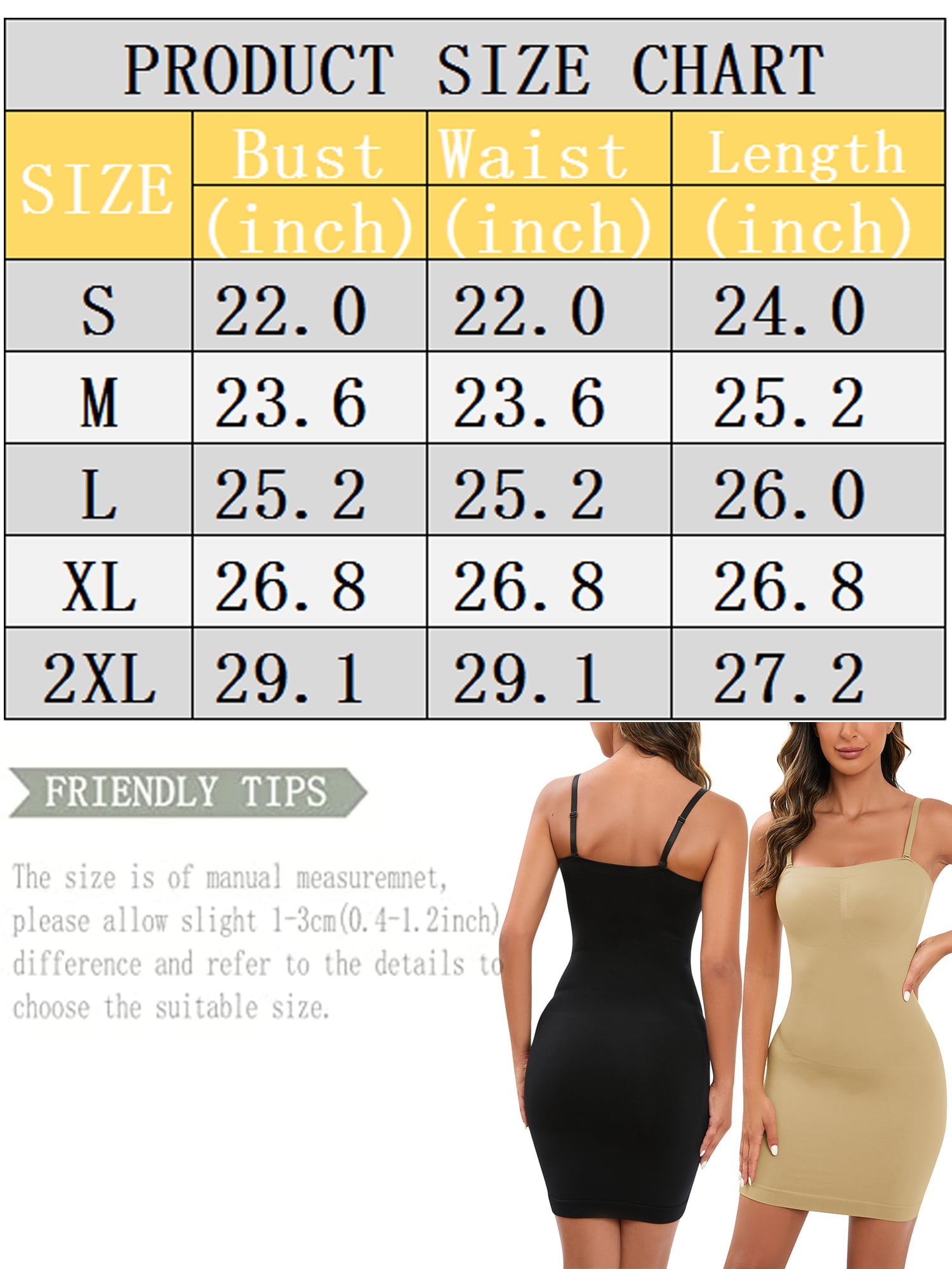 LELINTA Full Slips for Women Under Dresses Shapewear Slimming Full Shaping  Control Body Shaper Waist Trainer 