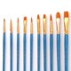 thumbnail image 2 of EeaseMX Juego de 10 pinceles de nailon para pintar, ideal para principiantes, profesionales y estudiantes (azul)., 2 of 8
