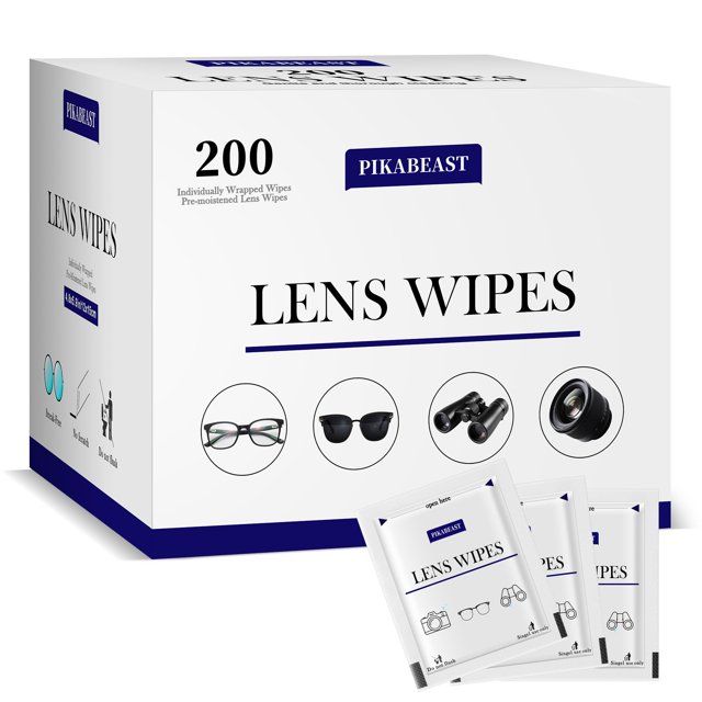 Toallitas para lentes Pikabeast, 200 unidades, para gafas, cámaras y teléfonos