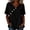 A99-Black, variant on Women Short Sleeve V Neck Linen Cotton Tee Asymmetrical Wrap Blouse Button Side Tie Casual Tunic Tops