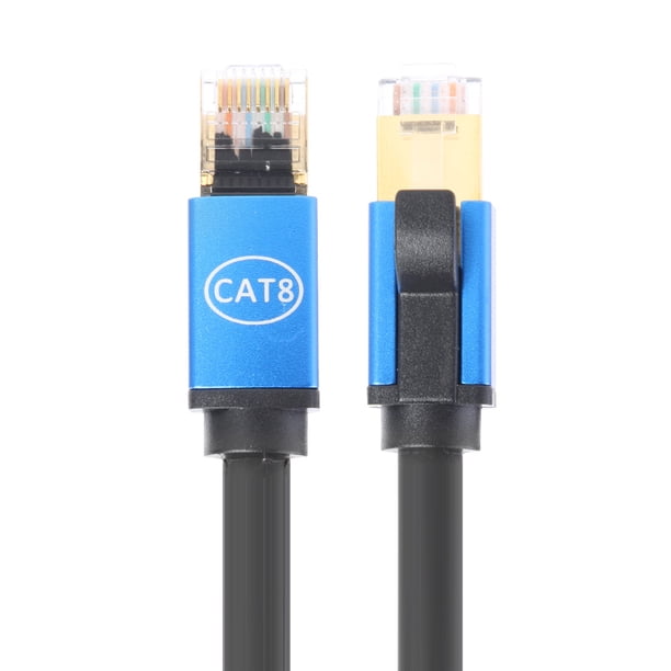 Cable Ethernet Cat8 RJ45 STP 26AWG Cable LAN Azul para Router Módem PC (0,5 m) Tmvgtek Componentes de Computadoras