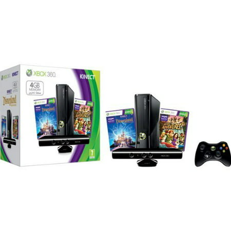 Refurbished Xbox 360 4GB Kinect Console Bundle With Kinect Disneyland Adventures And Kinect