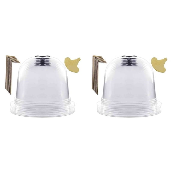 Garden Plant Cloche, 12 Pieces Plastic Plant Bell, Propagation Bells, Transparent Plant Dome Bell Cover for Warming