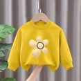 thumbnail image 4 of Toddler Baby Girl Clothes 12 24 Months 2T 3T 4T 5T 6T 7T 8T Fall Winter Outfits Floral Print Long Sleeve Sweatshirt Pant Sets Yellow Size 1-2 Years, 4 of 5