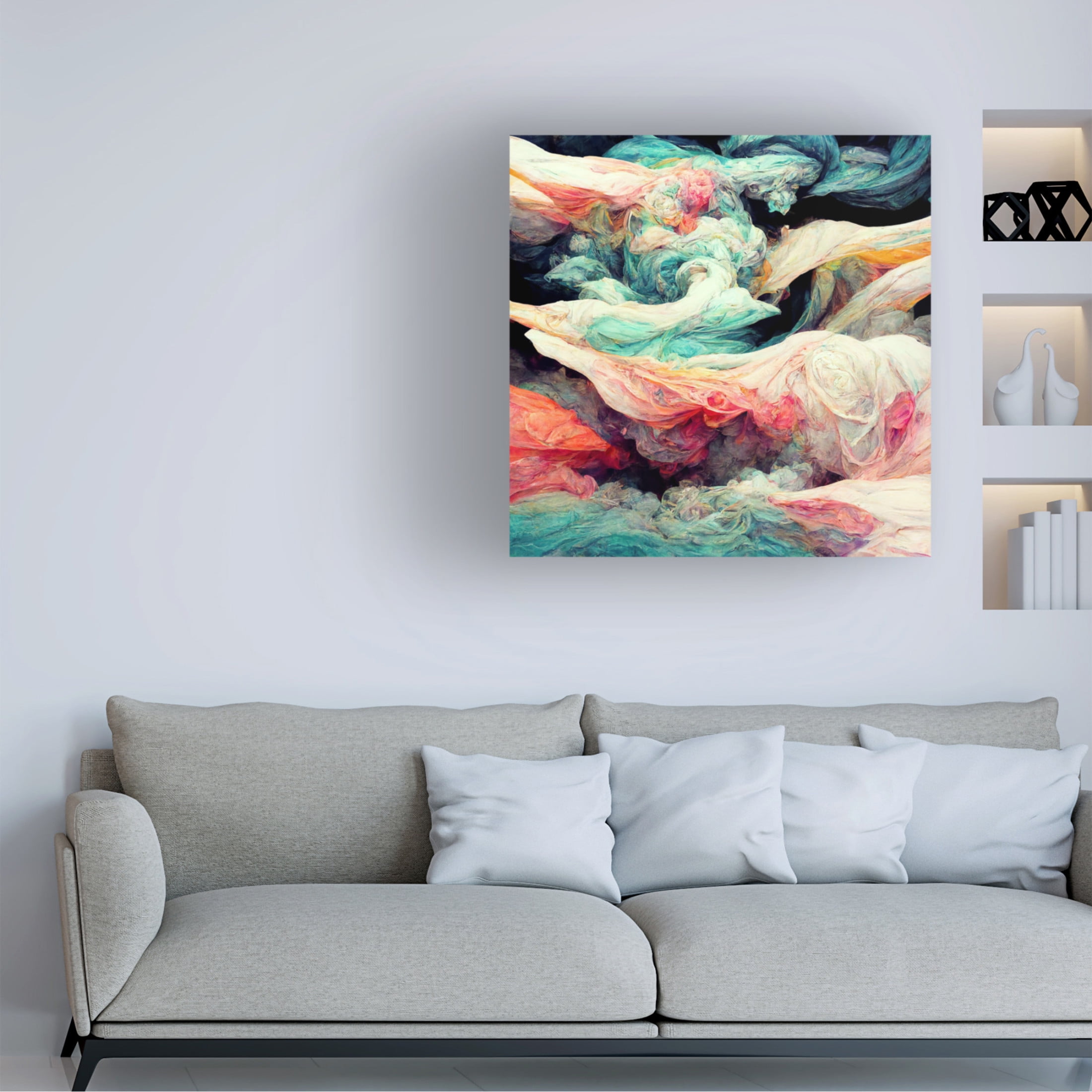 Canvas Wall Art - Sasha 'K Dreams II' Wall Art for Living Room, Bedroom, or Office Décor by Trademark Fine Art - 14 x 14 Inches