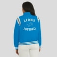 thumbnail image 5 of Women's WEAR by Erin Andrews Blue Detroit Lions Varsity Lightweight Full-Snap Jacket, 5 of 5