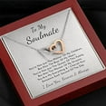 thumbnail image 2 of To my Soulmate Necklace, Interlocking Hearts Necklace Message Card, Necklace for Girlfriend from Boyfriend, Birthday, Anniversary, Christmas, Couple Gift ideas I love you forever and always, 2 of 8