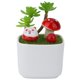 thumbnail image 1 of Maceta artificial de cerámica blanca de simulación de plantas en maceta para decoración de hogar y oficina, 1 of 8