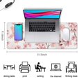 thumbnail image 5 of Long Mouse Pads for Desk,Pioneer Flower Floral Print Pattern Desk Mats on Top Of Desks, Desk Mouse Pad Extra Large with 3mm Non-Slip Base and Stitched Edge for Gaming,Office,Work,Home 31.5"x11.8", 5 of 6
