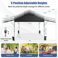 thumbnail image 5 of Costway 10'x17.6' Outdoor Instant Pop-up Canopy Tent Dual Half Awnings Adjust Patio Black, 5 of 8