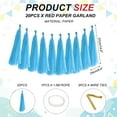thumbnail image 2 of Uxcell 20Pcs Lake Blue Tassel Garland 14.6 x 9.4 Inch Tissue Paper Tassel Banner, 2 of 6