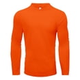 thumbnail image 3 of Mens Shirts Hooded Long Sleeve Training Gym Running Summer Tops,Orange,L, 3 of 4