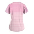 thumbnail image 3 of Valentine Day Scrubs for Women Love Heart Print Short Sleeve Medical Nurse Uniform V Neck Plus Size Cute Nursing Top with Pockets Pink 2XL, 3 of 4