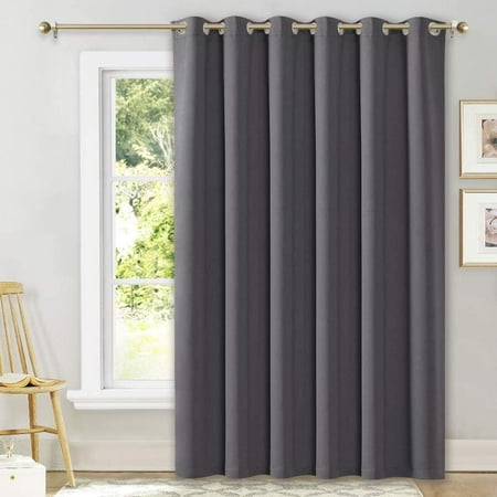Sliding Door Curtains Wide Thermal Blackout Patio Curtain Panel Ds Dries With Grommet Top Gray W80 X L84 Canada Sliding Door Curtains Wide Thermal, Best Blackout For Sliding Glass Door