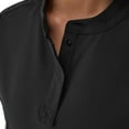 thumbnail image 3 of Hanes Women's Top with Mandarin Collar, Moisture-Wicking Stretch Scrub Shirt, New Ebony, S, 3 of 6