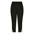 thumbnail image 7 of Girls' 3/4 Length Leggings, High Waist Yoga Pants for Casual Wear, Sports, and Summer Activities, Stretchy and Comfortable Athletic Wear or Lounge Bottoms, for Play and Exercise - Black, 7 of 7
