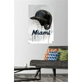 thumbnail image 2 of MLB Miami Marlins - Drip Helmet 22 Wall Poster with Pushpins, 22.375" x 34", 2 of 5