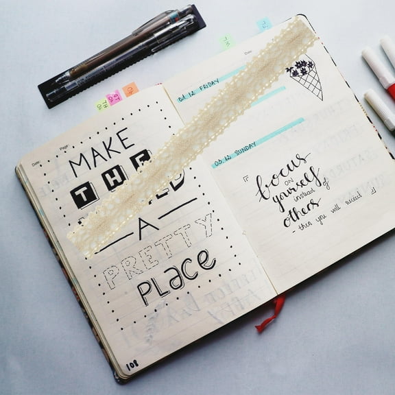 Minkissy 2Pcs Double Sided Craft Tape with Hollow Lace Design for Photo Albums Natural White Synthetic Material