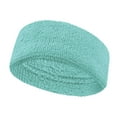thumbnail image 2 of Couver Unisex Terry Head Sweatband 3 Inch Wide 3 Pack Solid Light Sky Blue, 2 of 7