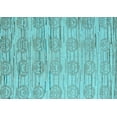 thumbnail image 1 of Ahgly Company Indoor Rectangle Abstract Light Blue Modern Area Rugs, 2' x 5', 1 of 4