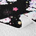 thumbnail image 5 of Erosebridal Colorful Cute Unicorn Rainbow Bed Spread Queen，Multicolor Loves Stars Queen Coverlet Set For Kids Girls,3 Pieces, 5 of 7