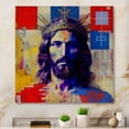 thumbnail image 2 of Designart Pop Art Jesus Portrait II Canvas Wall Art, 2 of 5