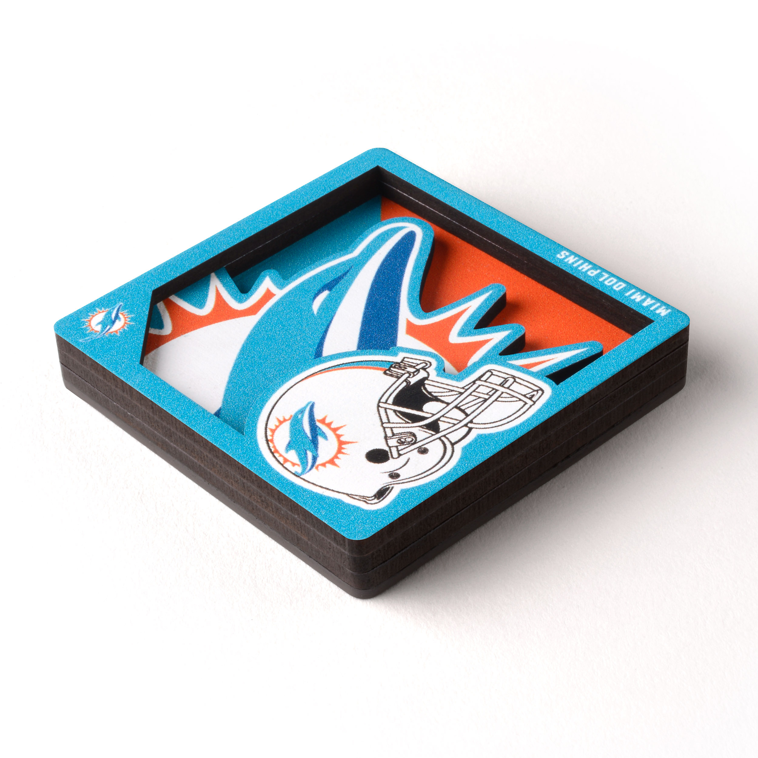 YouTheFan NFL Miami Dolphins 3D Logo Series Magnet