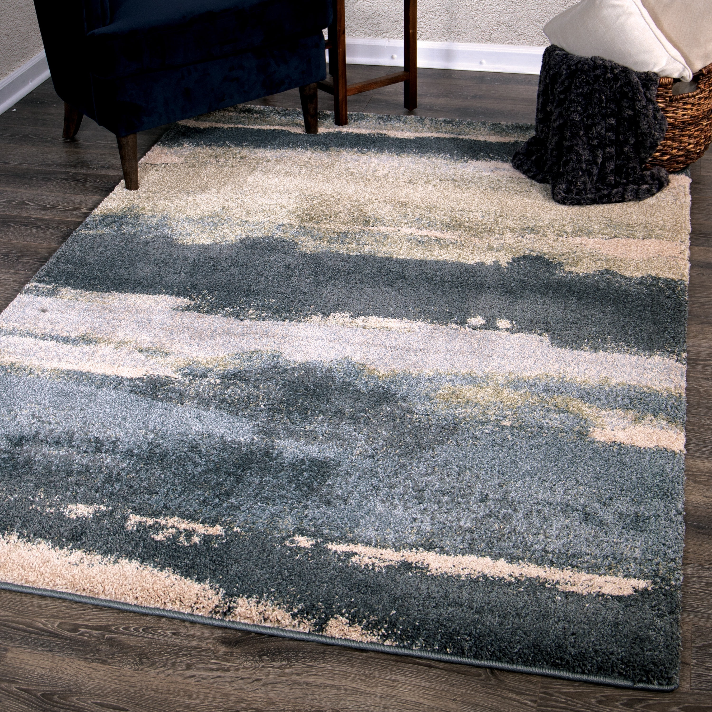 Orian Rugs Portland Canyon Soft Blue Area Rug