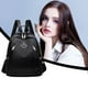 thumbnail image 1 of Mochila de viaje antirrobo para mujer | Bolso de hombro de nailon repelente al agua | Diseño convertible con múltiples compartimentos | Ligero Gran Capacidad | 12.2x11x5.5in | Negro, 1 of 8