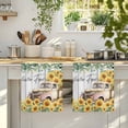 thumbnail image 4 of Sunflowers Trucks Kitchen Towels Set of 3, Spring Farmhouse Eucalyptus Gray Wooden Absorbent Dish Towels for Kitchen, Microfiber Hand Towel, Quick Drying Tea Towel for Cleaning Decorative Dishcloths, 4 of 7