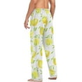 thumbnail image 6 of FREEAMG Fresh Lemons Pattern Pajama Pants for Men, Men's Separate Bottoms, Pure Cotton Comfortable Lounge Pants?505?, 6 of 7