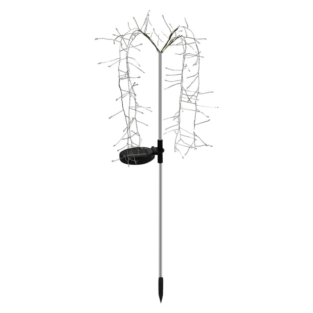 Luces solares para jardín decoración al aire libre, 100 LED luces artificiales de alambre de cobre para árboles, luces solares de estaca para patio, jardín, Navidad, fiesta, patio