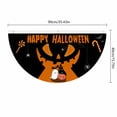 thumbnail image 4 of Halloween Half Fan Flag 2 Pack, 35.4 x 15.7 Inch Pumpkin Bunting Banners with 6 Metal Clips, Curved Porch Railing Fence Yard Outdoor Halloween Decor, 4 of 9