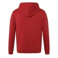 thumbnail image 4 of NIEWTR Hoodie Jacket - Men's Solid Color Cotton Lightweight Zip Up Hoodie Pullover Jacket Coats Mens Lightweight Athletic Hoodies Pullover(Z08-Red,XXL), 4 of 8