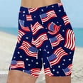 thumbnail image 5 of Women's 4th of July Shorts American Flag High Waisted Red White Blue USA Patriotic Yoga Workout Independence Day Outfits, 5 of 5