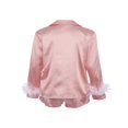thumbnail image 2 of Femmes 2PCS Pyjama Manches Longues Poignets Plumes Chemisier Shorts, 2 of 3