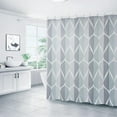 thumbnail image 2 of Grey Geometric Shower Curtain W 84 x H 72,Waterproof Design and Polyester,Quick-Drying, Weighted Hem, Extra Wide Size Shower Curtains Set for Bathroom,Machine Washable with 14 Hooks, 2 of 6