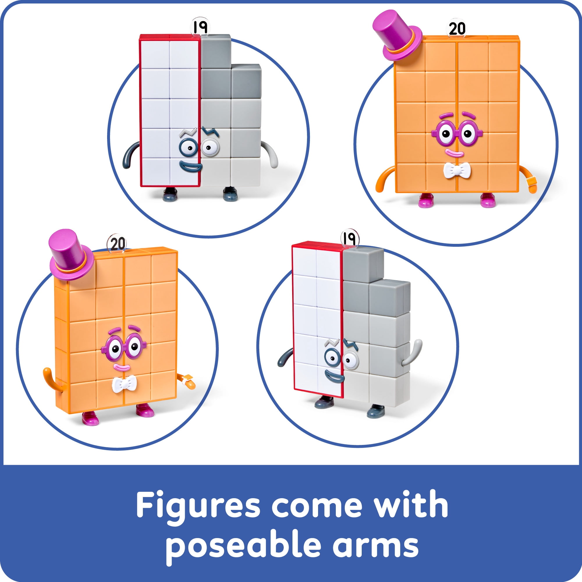 hand2mind Numberblocks Friends Nineteen and Twenty Figure pack, 3+