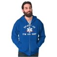 thumbnail image 5 of Trust Me An EMT Emergency Medical Tech Zip Up Hoodie Men's Women's Brisco Brands M, 5 of 5