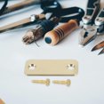 thumbnail image 2 of Miangastore Door Strike Plate Golden Stainless Steel 1Set 2.2x1x0.08In, 2 of 8