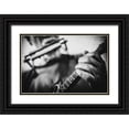 thumbnail image 1 of Schleicher-Schwarz, Roswitha 24x17 Black Ornate Wood Framed with Double Matting Museum Art Print Titled - Wolf with mandolin and harmonica, 1 of 4