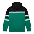 thumbnail image 3 of Men's Mitchell & Ness Kelly Green/Black Dallas Stars Head Coach Pullover Hoodie, 3 of 5
